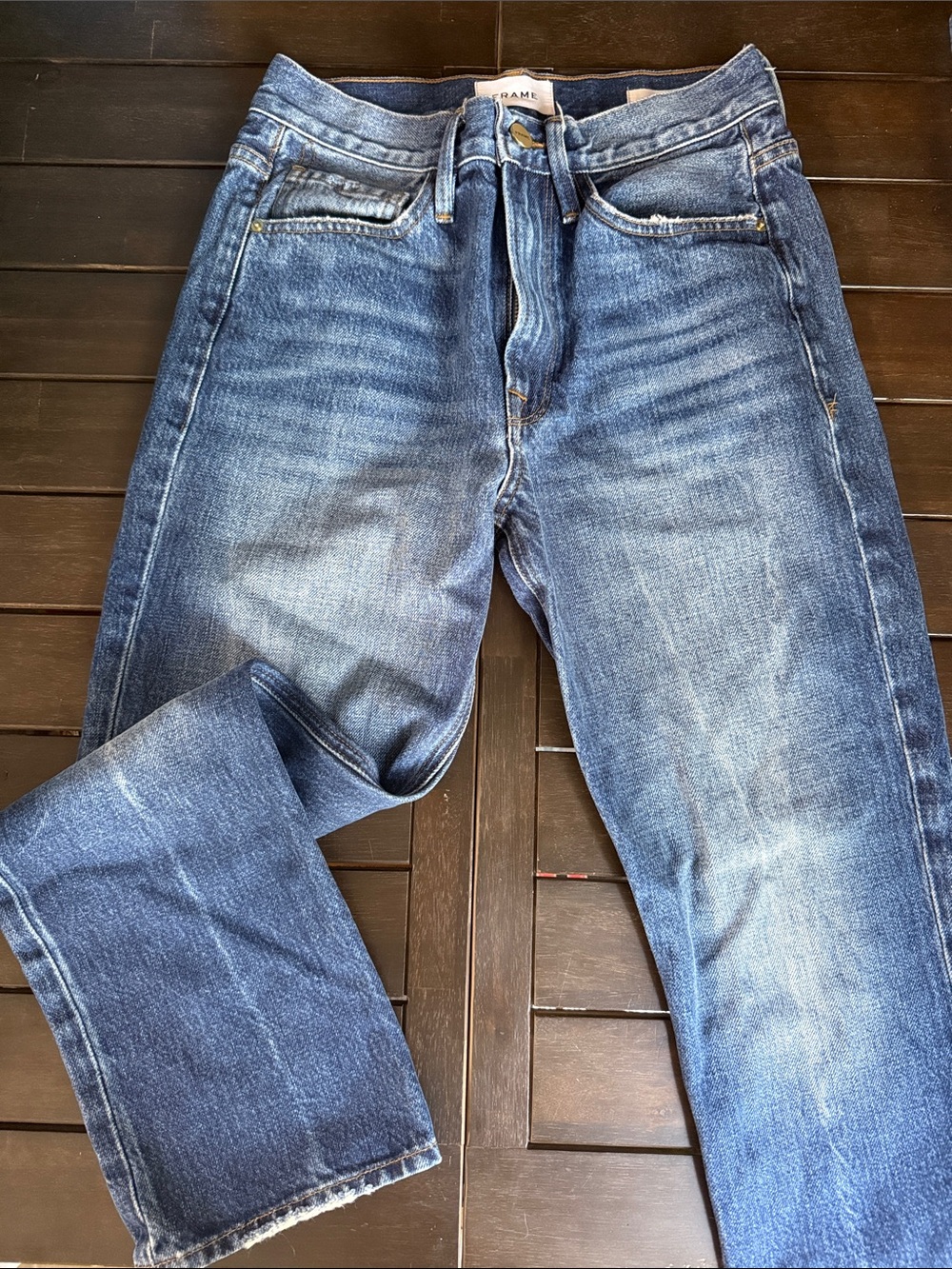 Frame Denim Men’s Medium Blue Straight-Leg Jeans